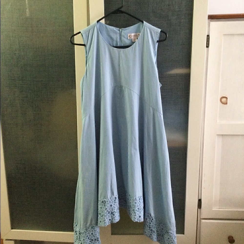 Nanette Lapore Sz10 high low dress baby blue lace